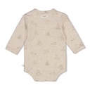 Feetje | Body Uni The Cuddle Company Overslag Longsleeve Taupe Melange