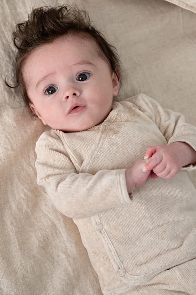 Feetje | T-shirt Uni The Cuddle Company Overslag Longsleeve Taupe Melange