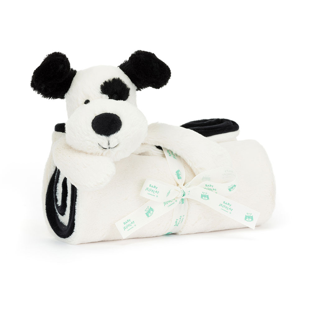Jellycat | Deken Bashful Black & Cream Puppy 56x70x9cm