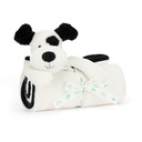 Jellycat | Deken Bashful Black & Cream Puppy 56x70x9cm