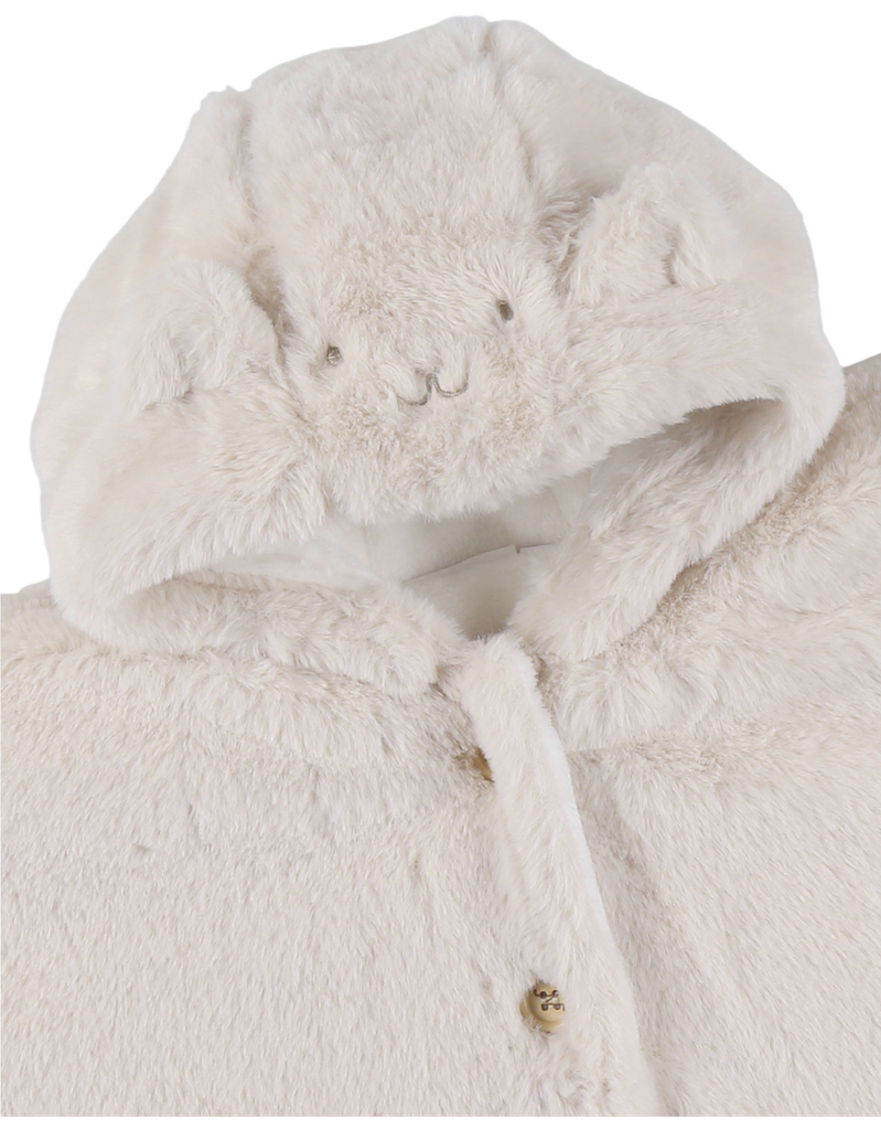 Noukies | Poncho Groloudoux met Oortjes Beige