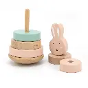Trixie | Stapeltoren Hout Mrs. Rabbit Roze 10x10x18,5cm