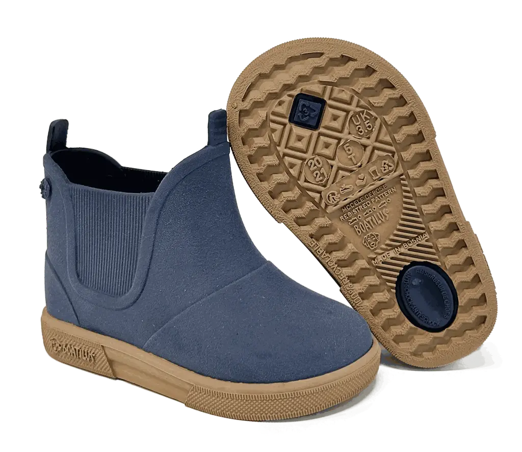 Boatilus | Laarzen Beatly Brushed Navy/Beige Blauw