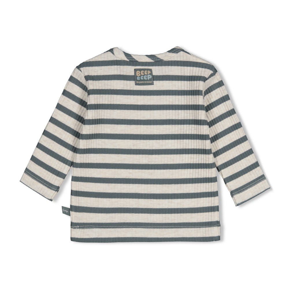 Feetje | T-shirt Boys Beep Beep Longsleeve Zeegroen