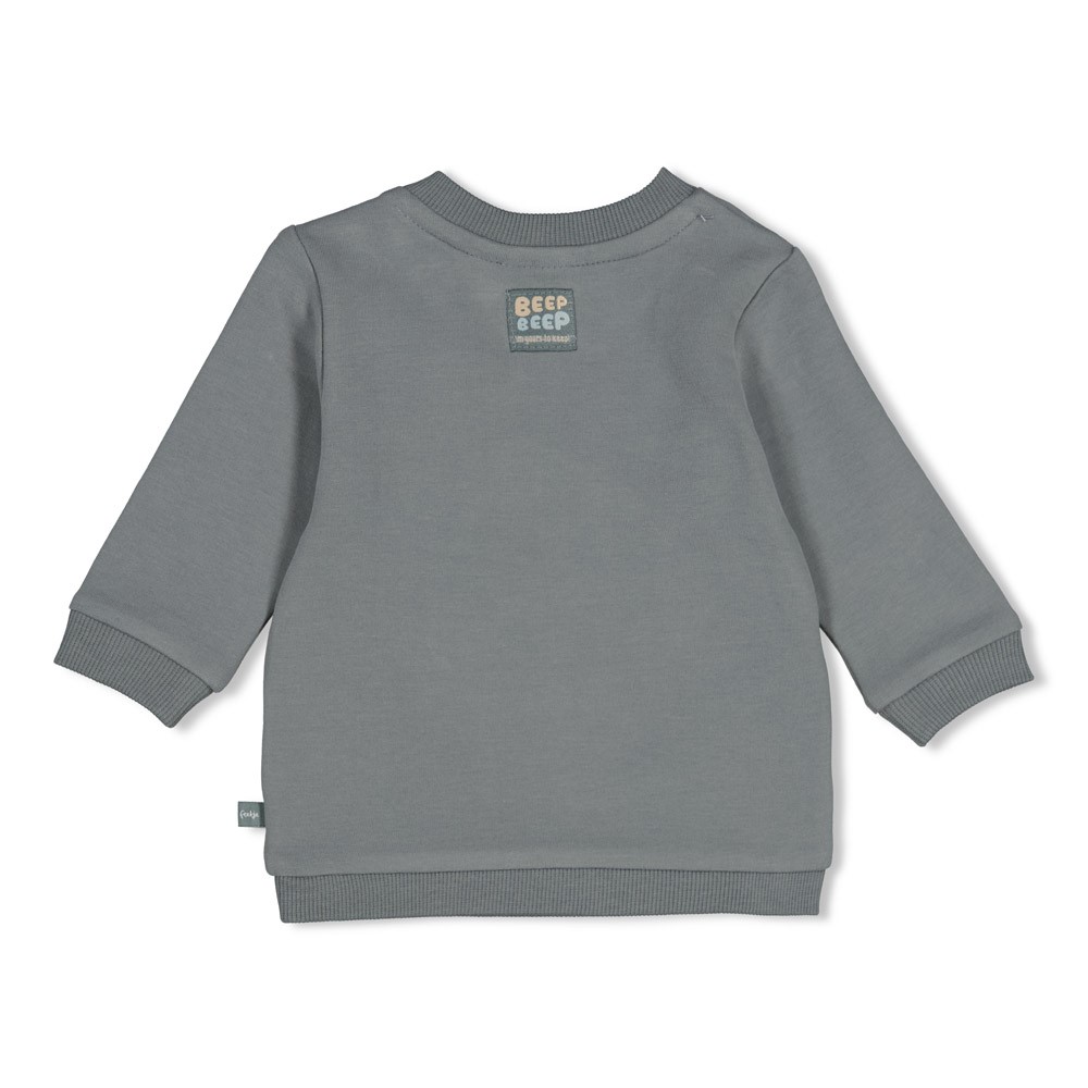 Feetje | Sweater Boys Beep Beep Zeegroen