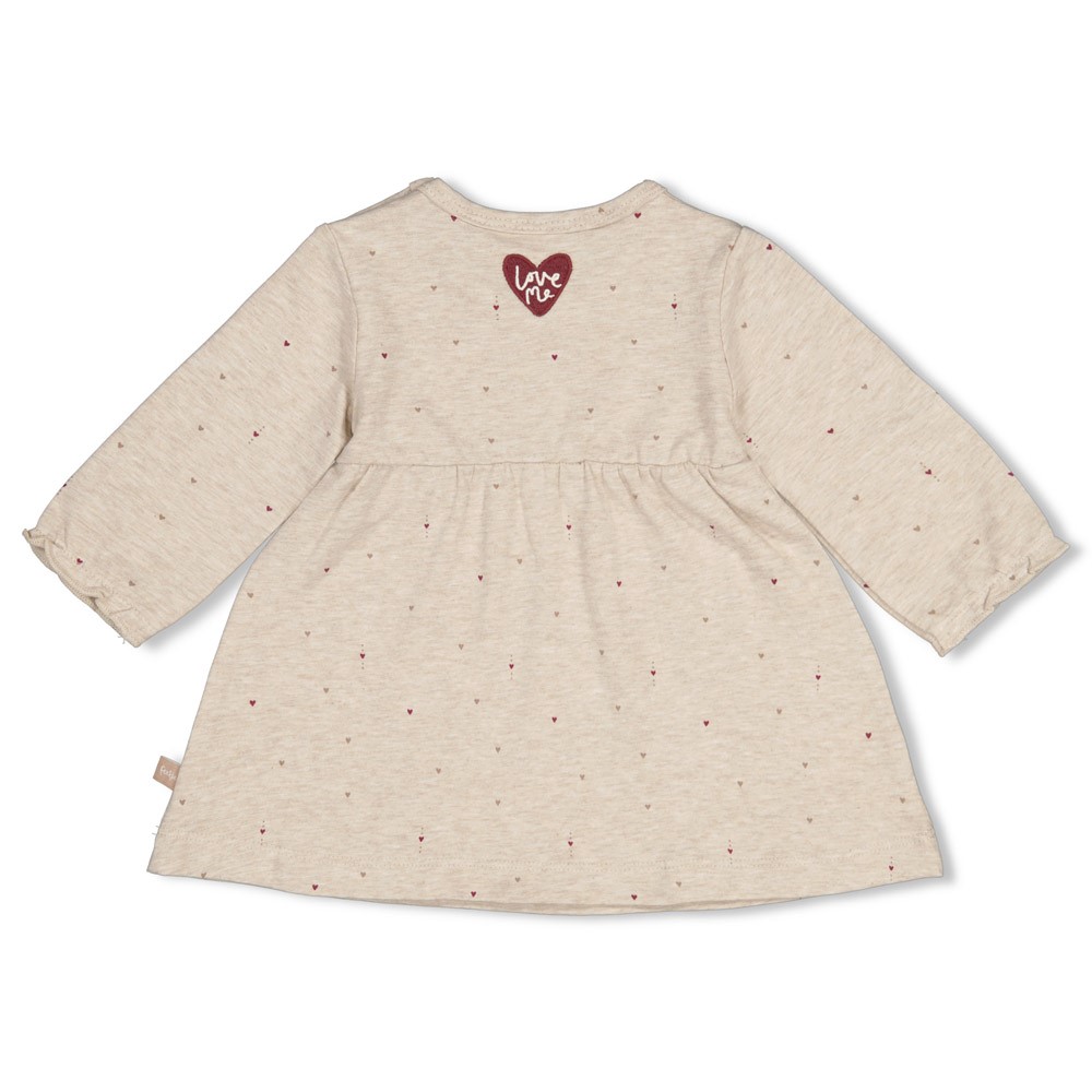 Feetje | Jurk Girls My Little Love Taupe Melange