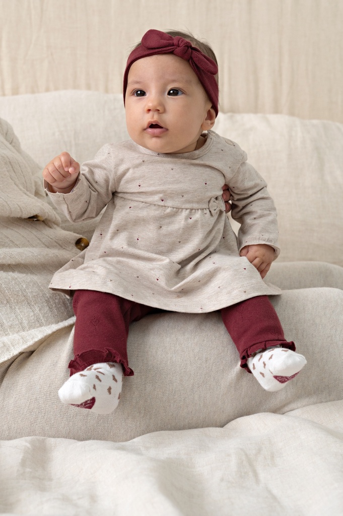 Feetje | Jurk Girls My Little Love Taupe Melange