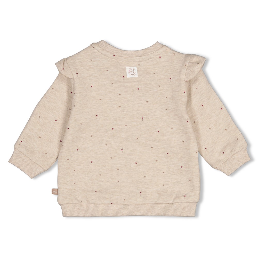 Feetje | Sweater Girls My Little Love Taupe Melange