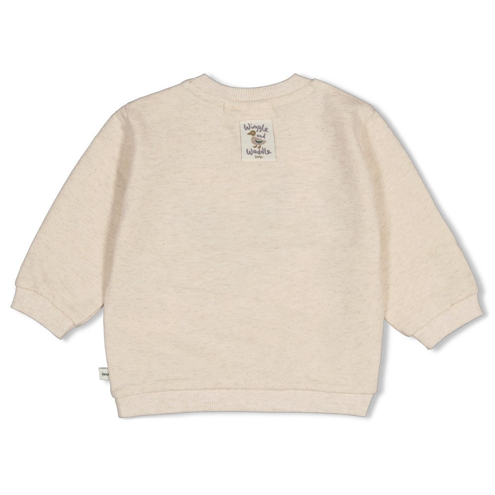 Feetje | Sweater Boys Wiggle and Waddle Off White Melange