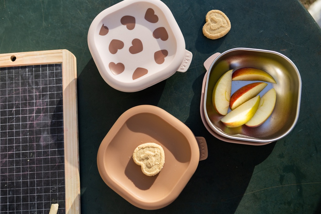 Beaba | Bewaarpotje RVS Snackdoos Big Love 3-pack