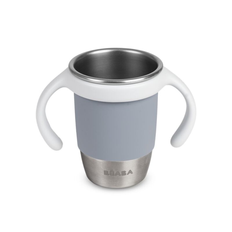 Beaba | Drinkbeker Kiezel Click and Drink Oefenbeker  Inox