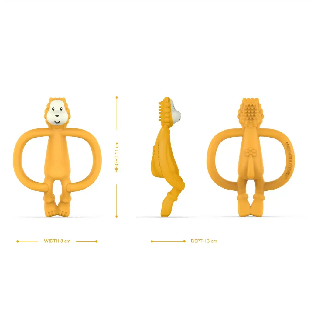 Matchstick Monkey | Bijtring/Knuffel Leeuw Pluch Set 2-delig