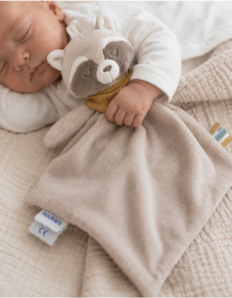 Noukies | Knuffeldoek Raku Wasbeer