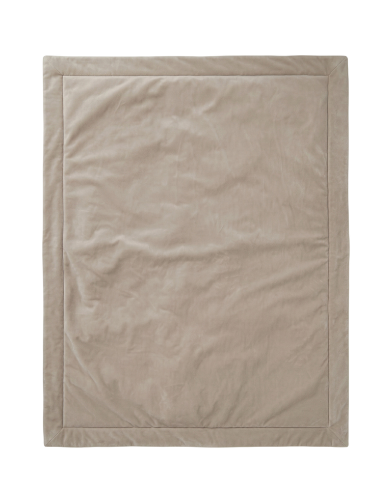 Noukies | Deken Raku, Lino en Pico Veloudoux® Wit/Bruin 75x100cm