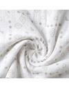 Noukies | Tetra Doek Moon Feathers 100x100cm Wit/Bruin 2-pack