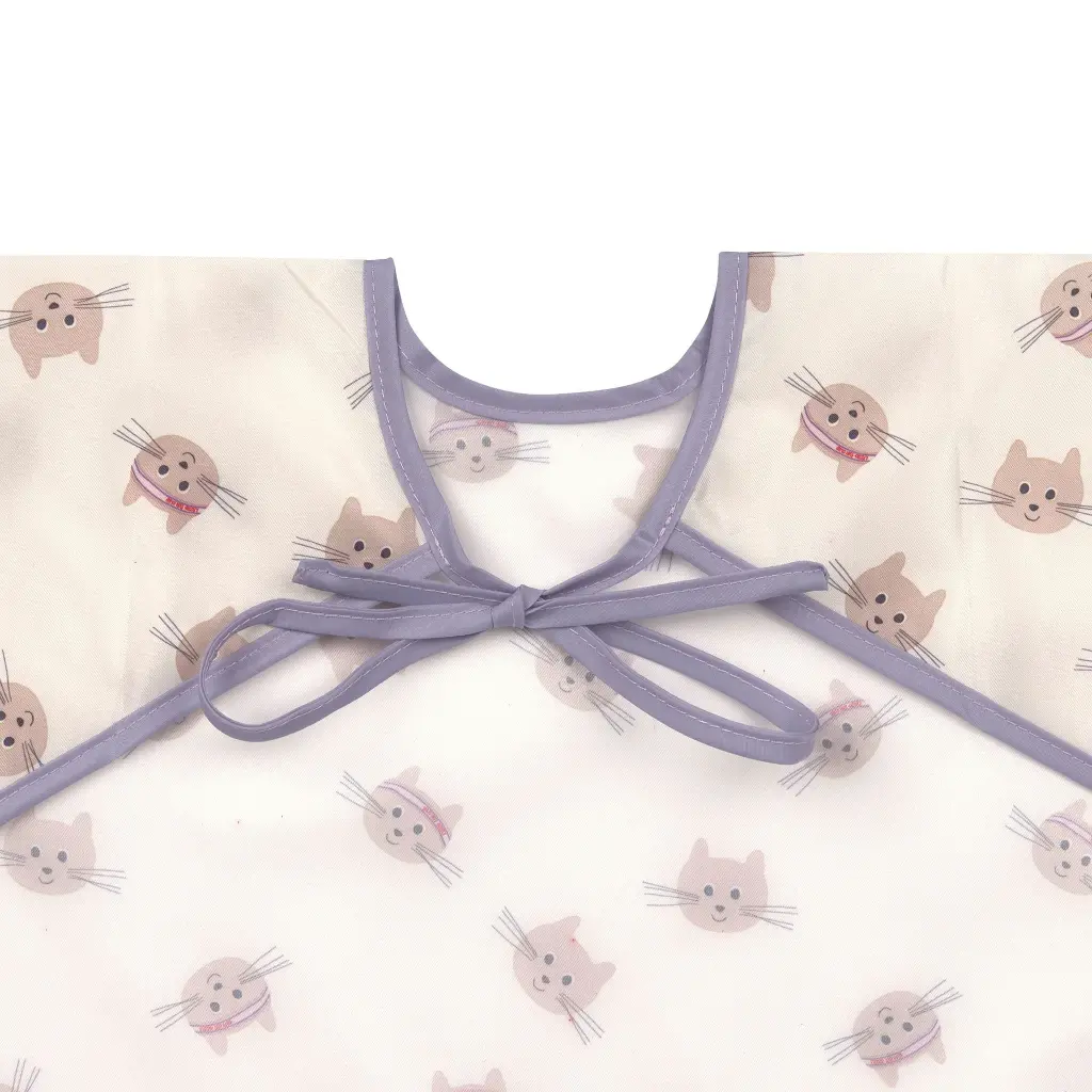 Laessig | Slabbetje Tiny Team Cat met Mouwen Long Sleeve Bib 2-pack