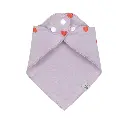 Laessig | Spuugdoekje Happy Rascals Heart Lavender Drukknopensluiting 2-pack
