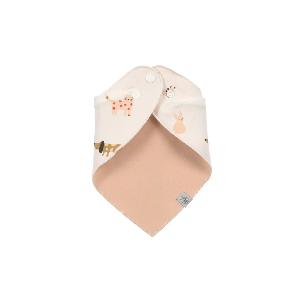 Laessig | Spuugdoekje Little Mateys Spicey Orange  Drukknopensluiting Driehoek Jersey 34x24cm 2-pack