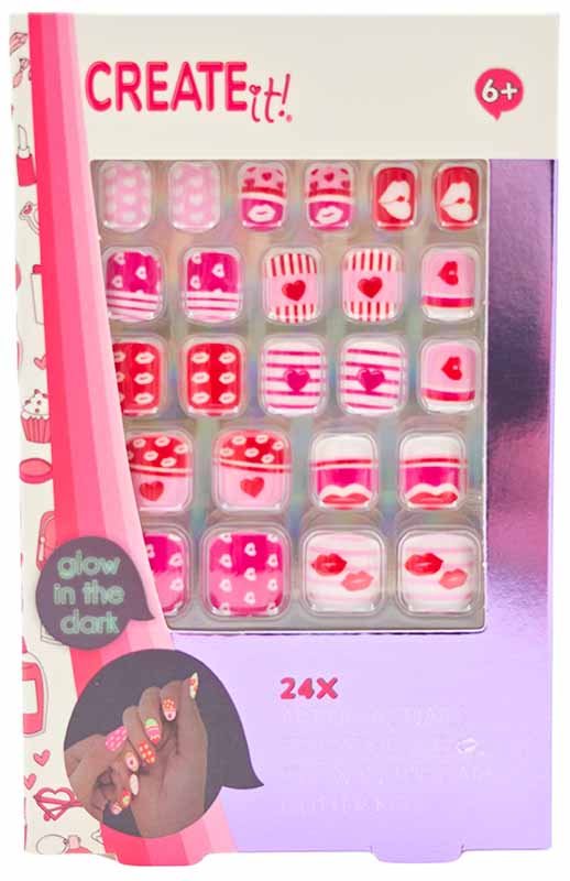 Create It! | Make-up Kunstnagels Glow in the Dark Zelfklevend Assortiment