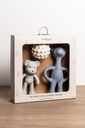 Bamboom | Giftset Bijtring/Bal Aqua Blauw