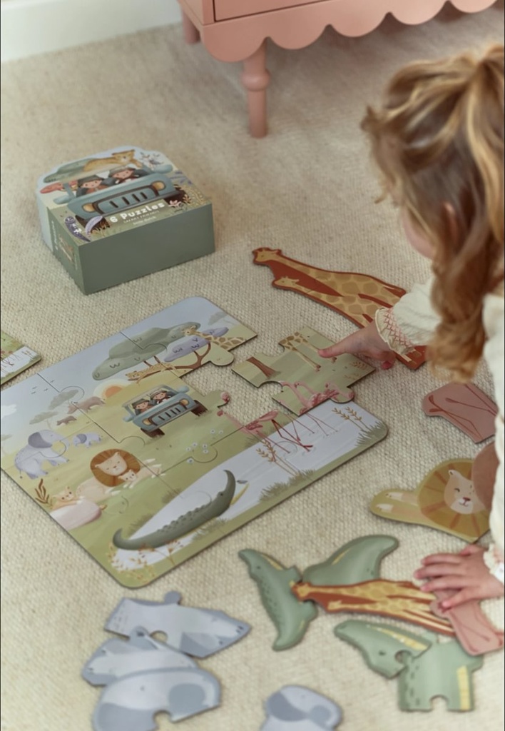 Little Dutch | Puzzel Safari Friends 6 Puzzels 