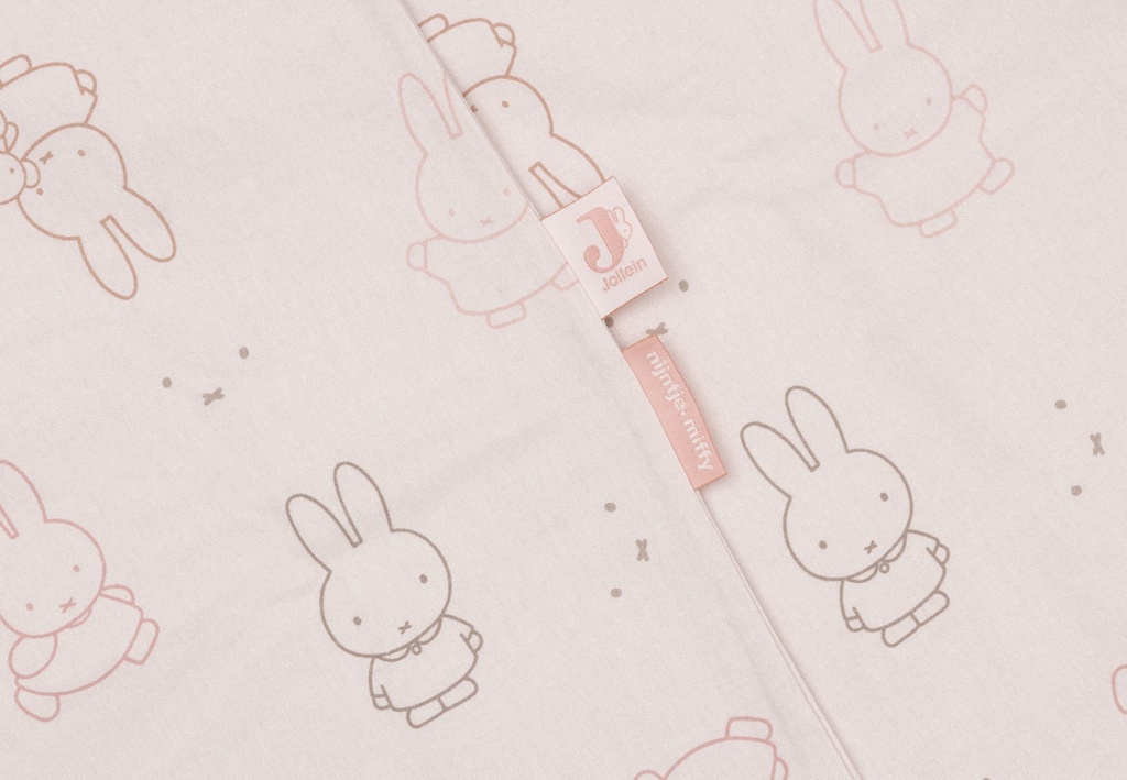 Jollein | Donsovertrek + Sloop Miffy Moments Silk Rose Roze 100x140cm 