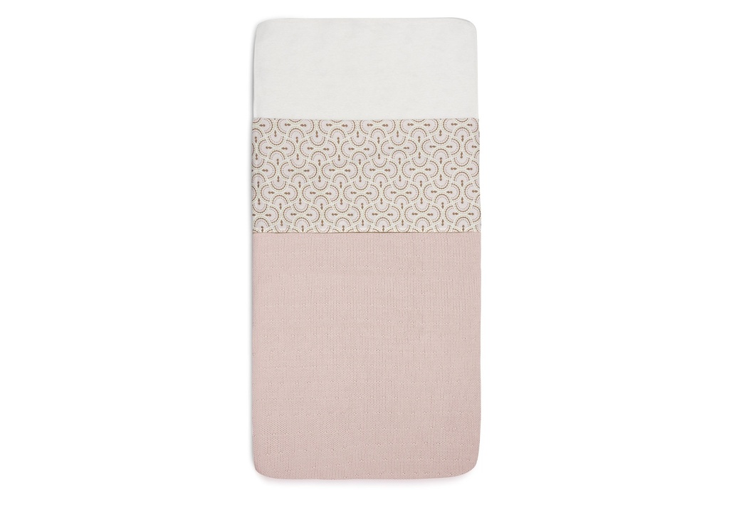 Jollein | Laken Wieg Soft Plumes Ecru/Bruin 75x100cm 