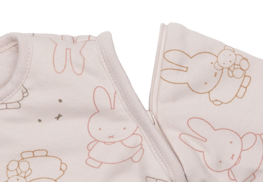 Jollein | Slaapzak Miffy Moments Silk Rose met Afritsbare Mouwen Roze 60cm 
