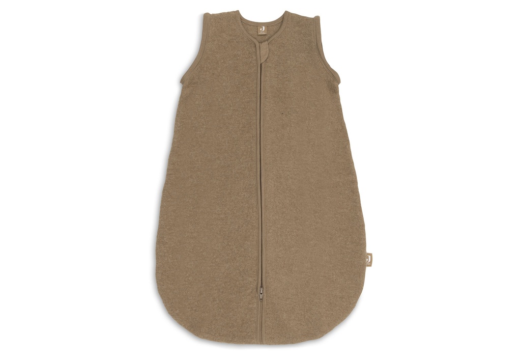Jollein | Slaapzak Merino Wol Felted  Dark Haze met Afritsbare Mouwen Bruin 60cm