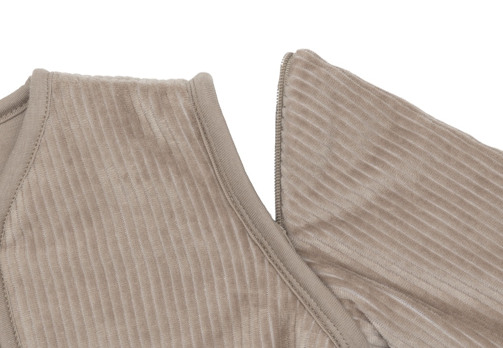 Jollein | Slaapzak Rib Milky Coffee met Afritsbare Mouwen Bruin 90cm 