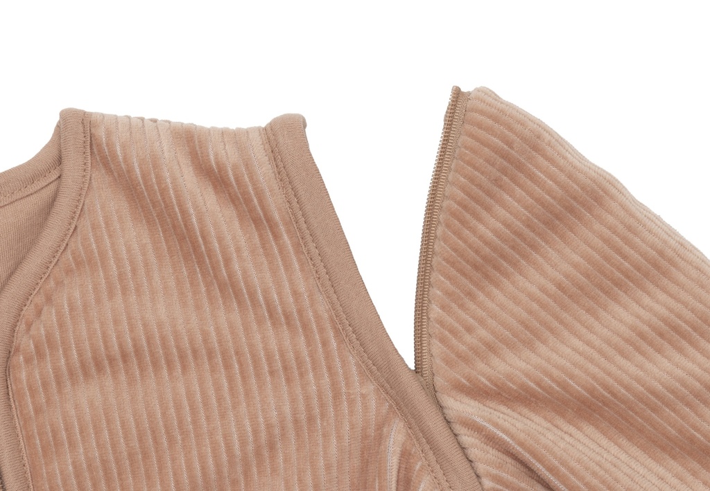 Jollein | Slaapzak Rib Light Terra met Afritsbare Mouwen Roze 90cm