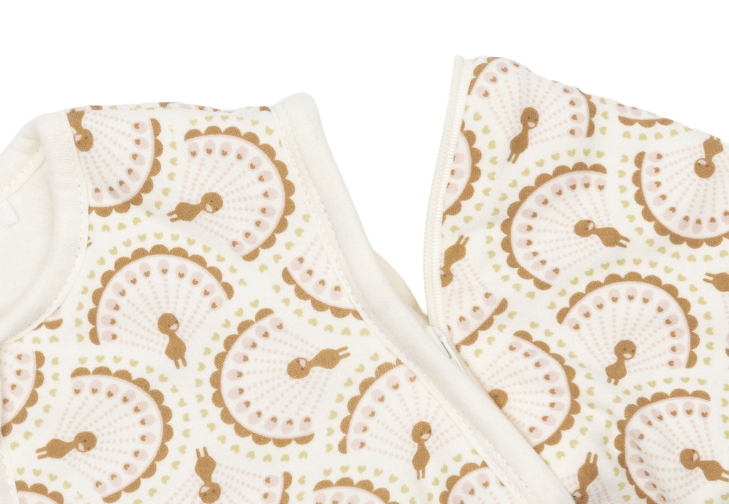Jollein | Slaapzak Soft Plumes met Afritsbare Mouwen Ecru/Bruin 90cm 