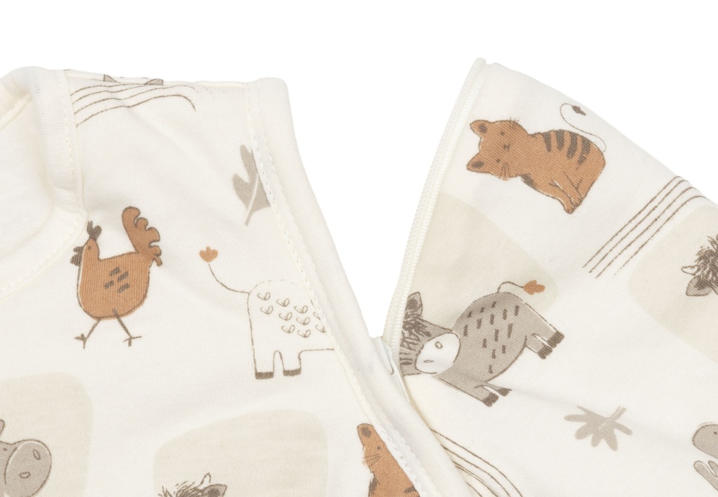 Jollein | Slaapzak Barn Buddies met Afritsbare Mouwen Ecru/Bruin 110cm
