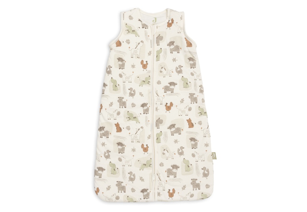 Jollein | Slaapzak Barn Buddies met Afritsbare Mouwen Ecru/Bruin 110cm