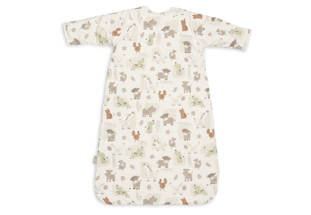 Jollein | Slaapzak Barn Buddies met Afritsbare Mouwen Ecru/Bruin 70cm