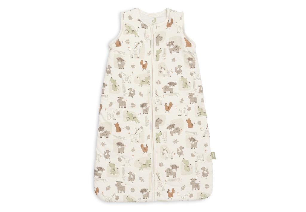 Jollein | Slaapzak Barn Buddies met Afritsbare Mouwen Ecru/Bruin 70cm