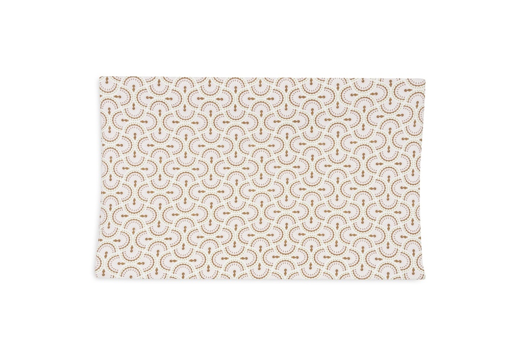 Jollein | Waskussenhoes Soft Plumes Jersey Ecru/Bruin 50x70cm