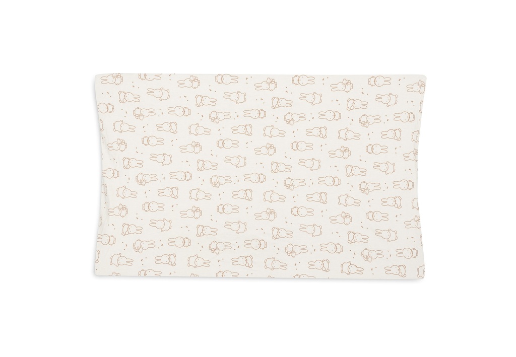 Jollein | Waskussenhoes Miffy Moments Light Terra Jersey Ecru/Bruin 50x70cm