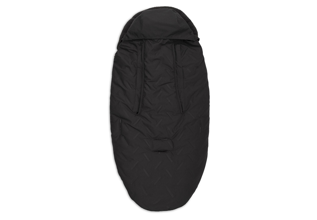 Jollein | Voetenzak vr Buggy/Wandelwagen Embossed  Nearly Black Zwart