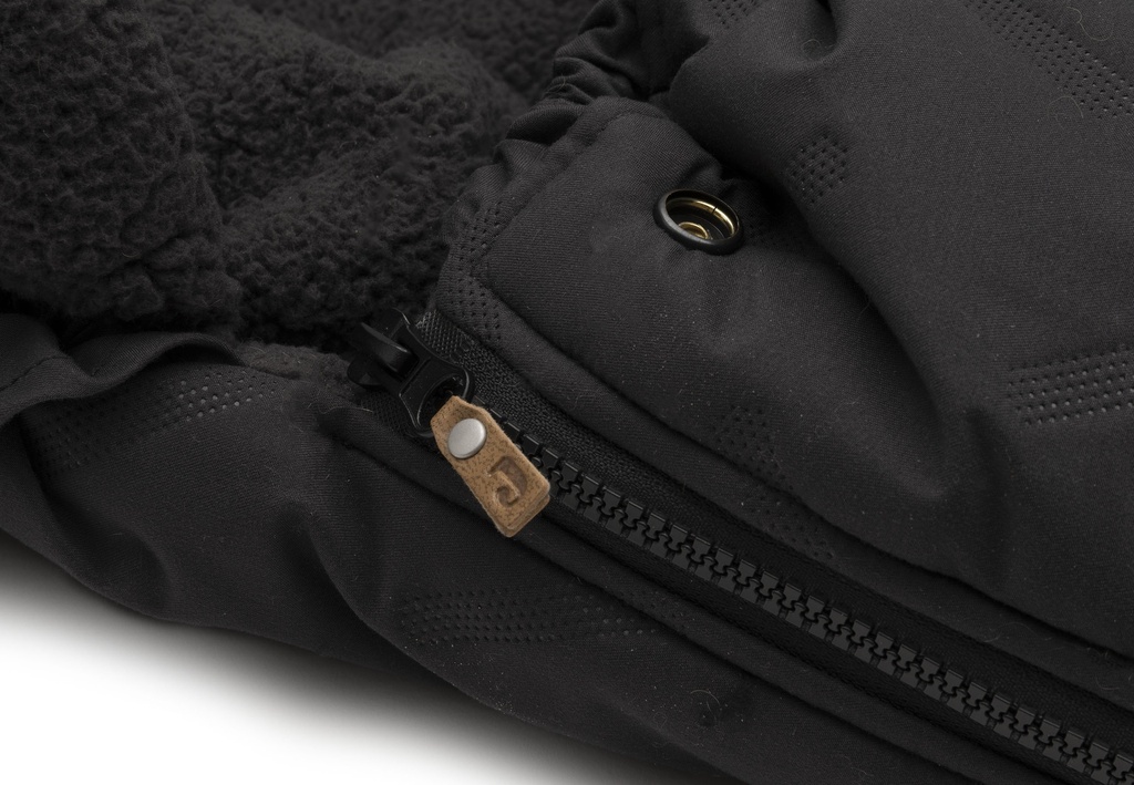 Jollein | Voetenzak vr Buggy/Wandelwagen Embossed  Nearly Black Zwart