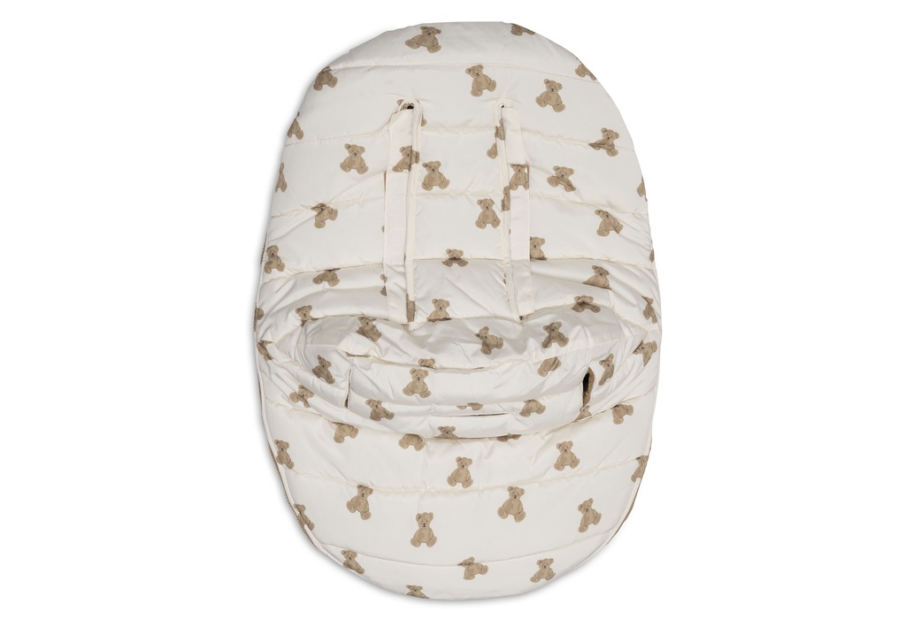 Jollein | Voetenzak Groep 0+ 3/5 Punts Puffed Mini Teddy  Bear Wit/Bruin