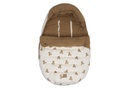 Jollein | Voetenzak Groep 0+ 3/5 Punts Puffed Mini Teddy  Bear Wit/Bruin