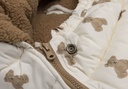 Jollein | Voetenzak Groep 0+ 3/5 Punts Puffed Mini Teddy  Bear Wit/Bruin