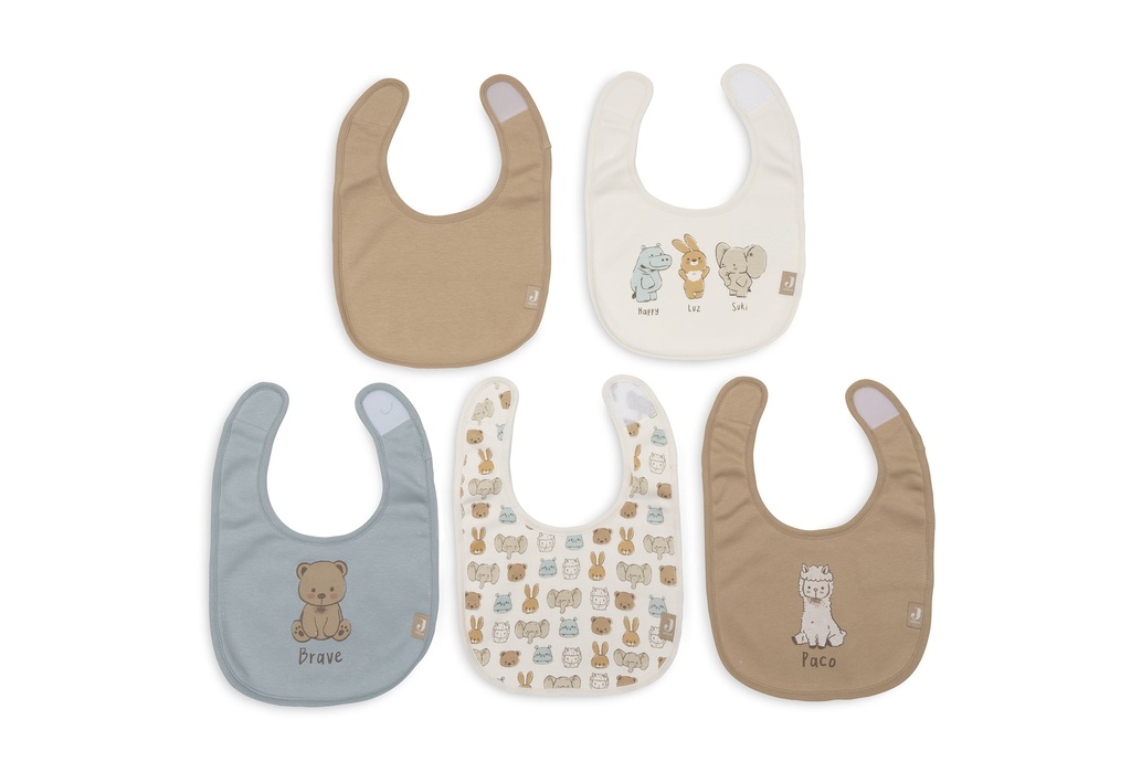 Jollein | Slabbetje Jollies Waterproof Jersey 5-pack