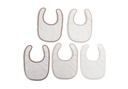 Jollein | Slabbetje Soft Plumes Waterproof Jersey Velcrosluiting 5-pack