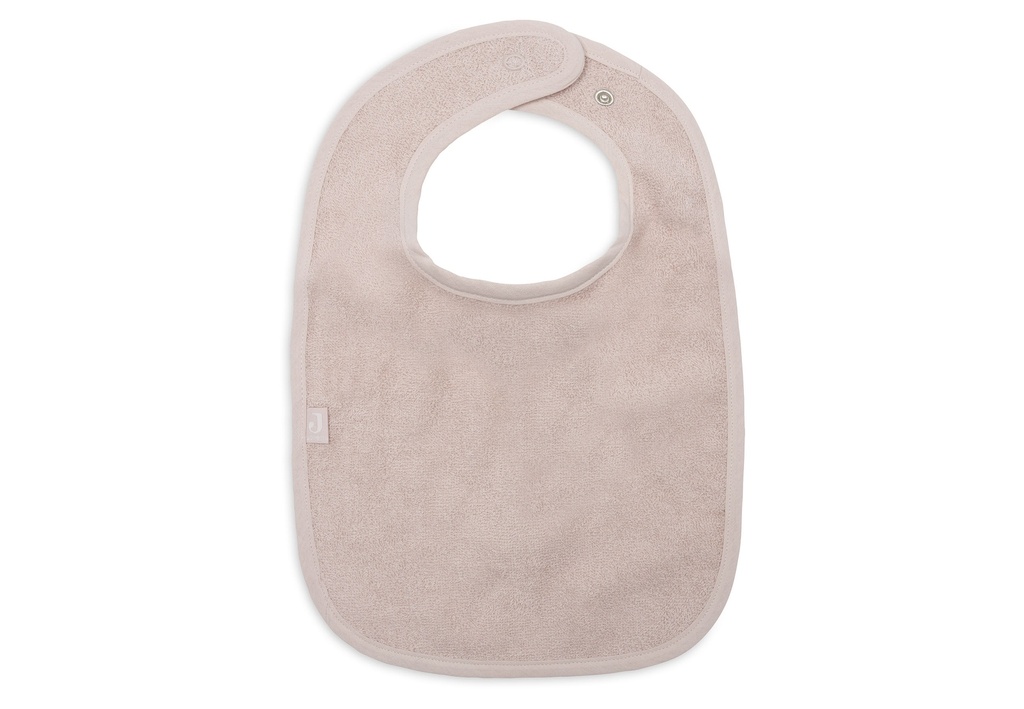 Jollein | Slabbetje Silk Rose/Sand Badstof Drukknopen Roze/Ecru 2-pack