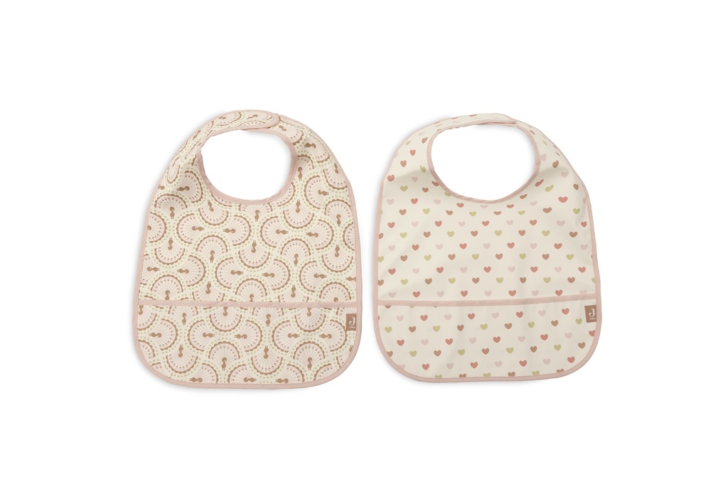 Jollein | Slabbetje  Soft Plumes Waterproof Velcrosluiting 2-pack