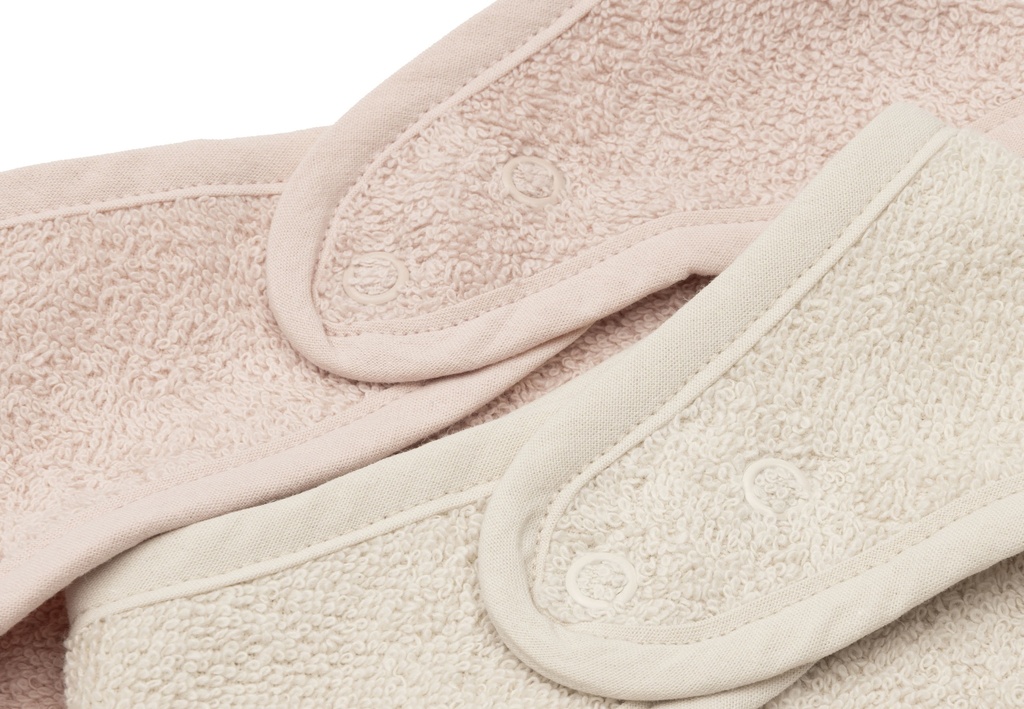 Jollein | Spuugdoekje Silk Rose/Sand Drukknopensluiting Roze/Zand 2-pack