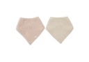 Jollein | Spuugdoekje Silk Rose/Sand Drukknopensluiting Roze/Zand 2-pack