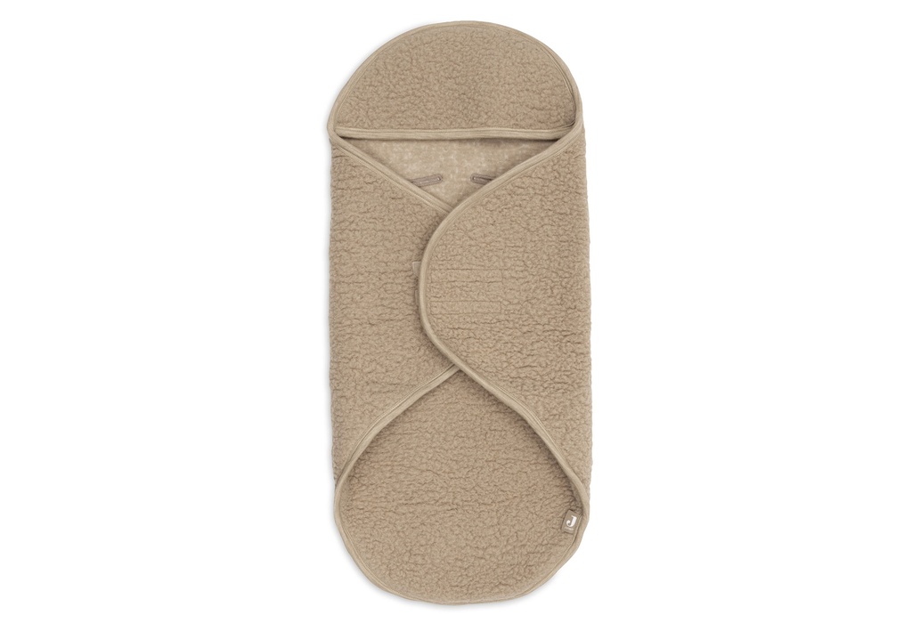 Jollein | Wikkeldeken Sherpa Merino Wol Natural Bruin